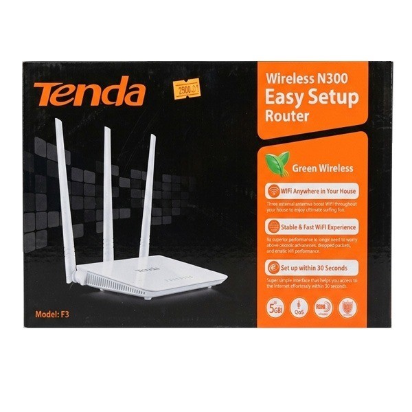 Tenda 300Mbps Wireless Router, Model No. F3 N300