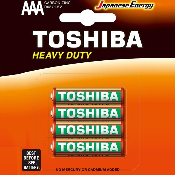 Toshiba Heavy Duty AAA Battery Pack, 4pcs