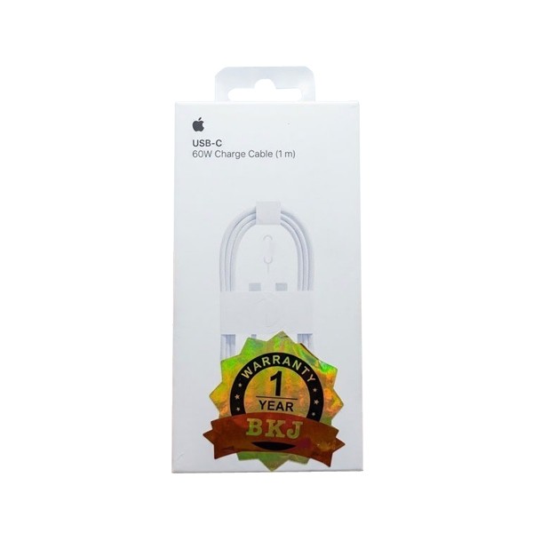 Apple 60W USB-C Charge Cable, 1m, White Color (1 Year Warranty by BKJ)