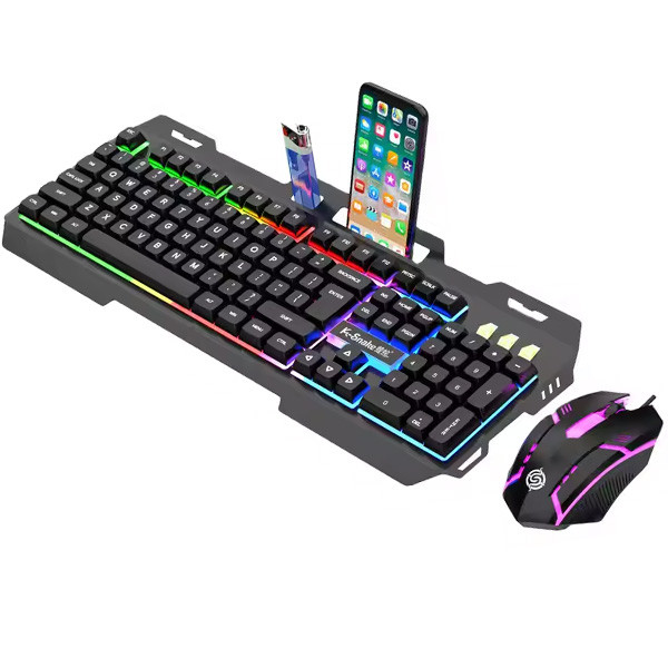 K-Snake Mechanical Hand Keyboard & Mouse Set Luminous Model No. KM520