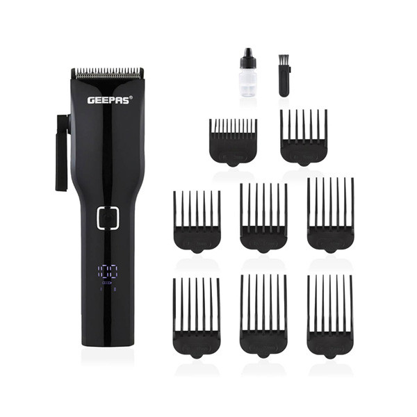 Geepas Trimmer-14 Prof.Hair Clipper Dgtl Dsply/4hrsWrk1x10, Model No. GTR56046