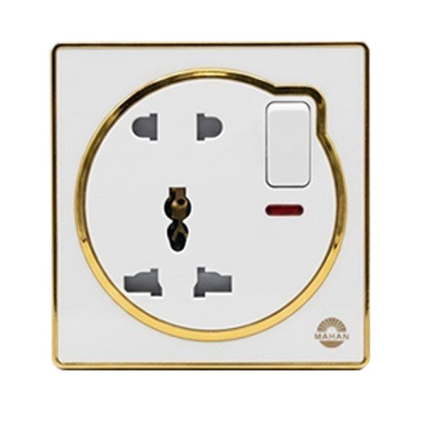 Mahan Switched Universal Wall Socket