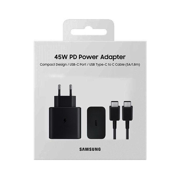 Samsung Fast Travel Charger 45W USB with Cable Type-C to Type-C Black