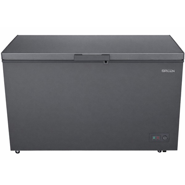 GREEN Horizontal Chest Freezer, Dark Gray Color