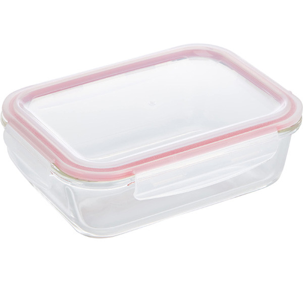 Delcasa Food Containers-3 BRS Rectn. Glass AirTight Conta. 1lt 1X18, Model No. DC1429