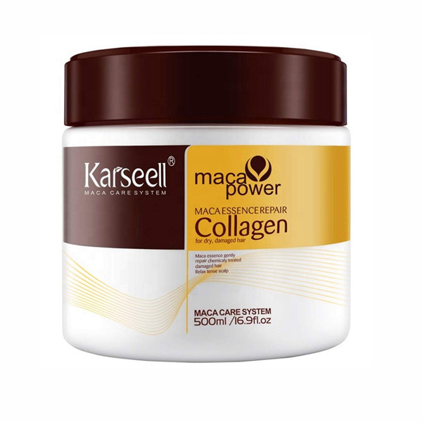 Karseell Collagen Hair Treatment Deep Repair Conditioning Argan Oil Collagen Hair Mask Essence for Dry Damaged Hair, 16.90 Oz 500ml