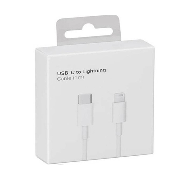 Not Genuine USB-C to Lightning Cable 1m for iPhone, iPad, or iPod to Mac's USB-C-enabled Lightning connector, White Color