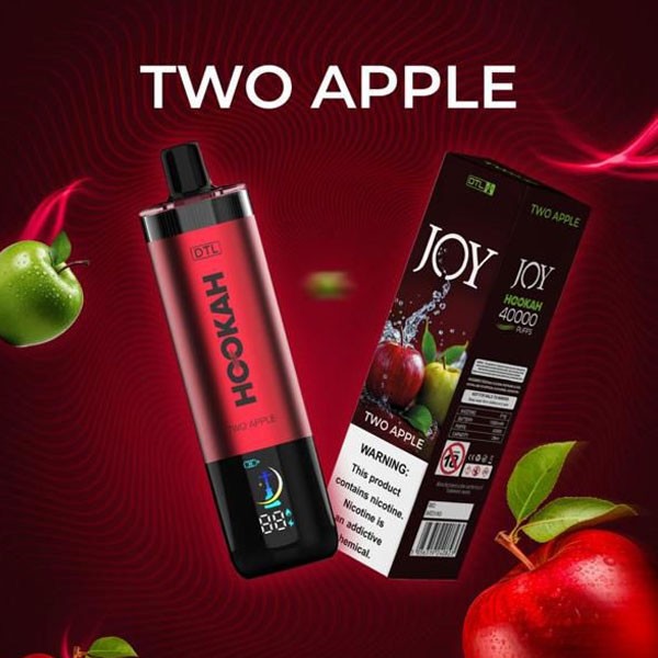 Joy Hookah Two Apple Disposable Vape, 40000 Puffs