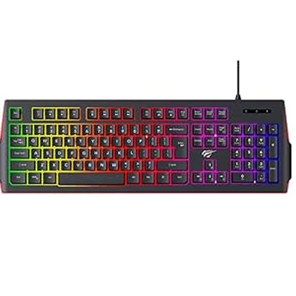 Havit MultiFunction Backlit Keyboard, Black + Red Color, Model No. KB866L