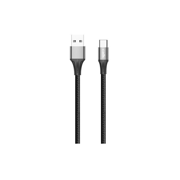 Calk Purple Rice Woven Data Cable, Black Color, Model No. XC036