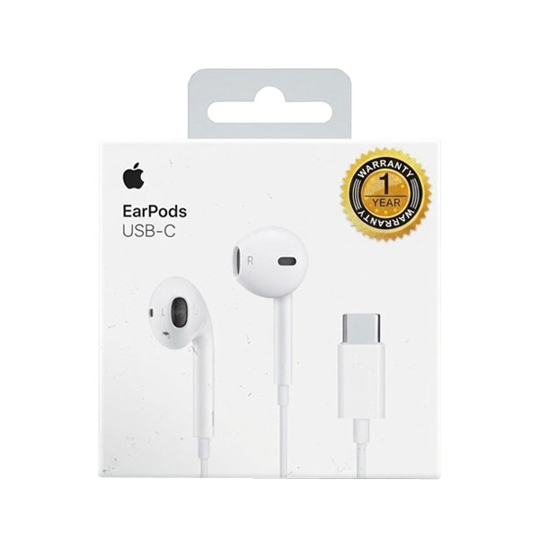 Apple USB-C Wired Earpods for iPhone, White Color (1 Year Warranty), Model No. A3046