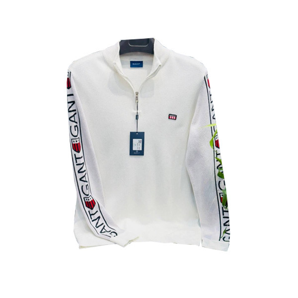 Gant Casual Fit Winter Blouse for Men with Gant Logos Graphic Print at Both Slleves in 3 Colors (Black, Blue & White)