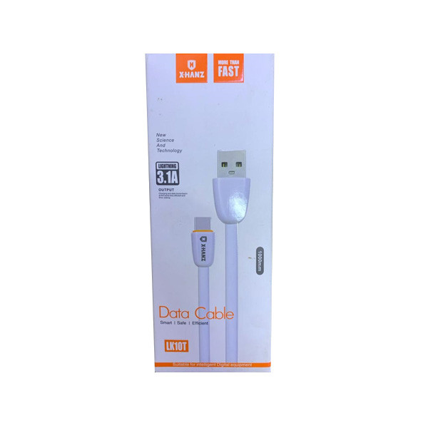X-Hanz Charging and Sync Data Cable 3.1A Lightning Model No. LK10T