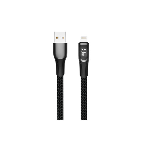 Calk Lightning Digital Display Fast Charging Data Line Cable, Black Color, Model No. XC061