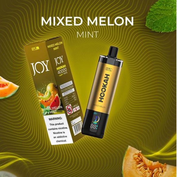 Joy Hookah Mixed Melon Mint Disposable Vape, 40000 Puffs.