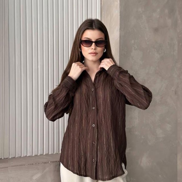 Striped Tulle Shirt various