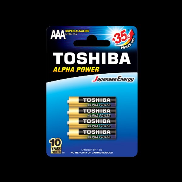 Toshiba Alpha Power Batteries AAA, 4pcs